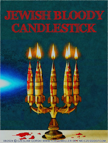 politischer Poster von Czeslaw Gorski - jewish bloody candelestick